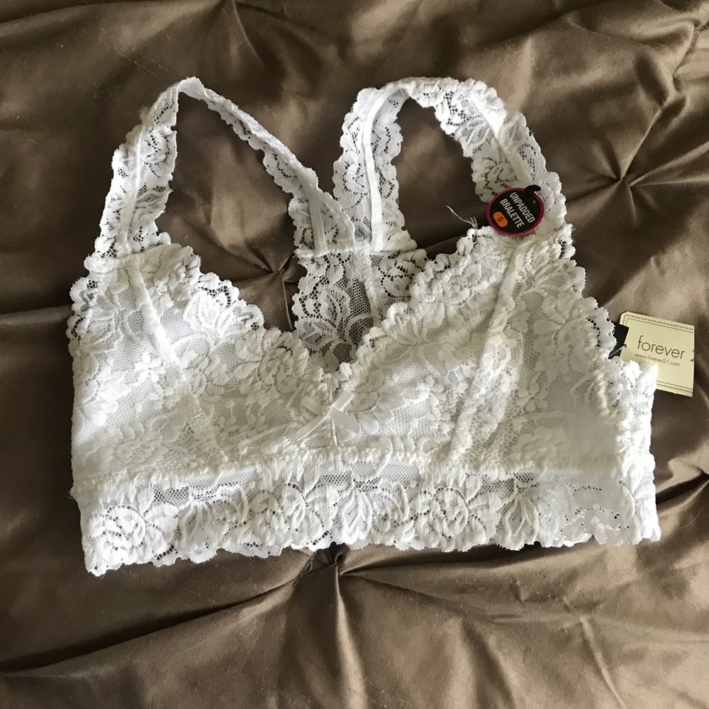 Forever 21 white laced bralette